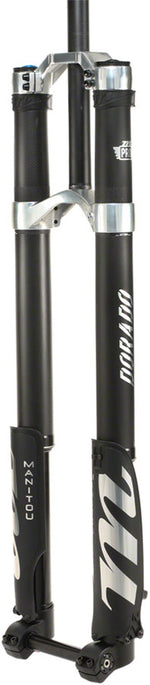 Manitou Dorado Pro Suspension Fork - 29", 203 mm, 20 x 110 mm, 57 mm Offset, Straight Steerer, Black/Carbon, Gen 2 MPN: 191-37419-A301 UPC: 844171009277 Suspension Fork Dorado Pro Suspension Fork