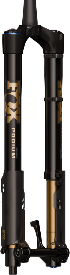 FOX Factory Podium Inverted Suspension Fork - 29", 160 mm, 20TA x 110 mm, 44mm Offset, GRIP X2, 68HT Crown, Black/Podium MPN: 910-21-399 UPC: 821973513218 Suspension Fork Factory Podium Inverted Suspension Fork