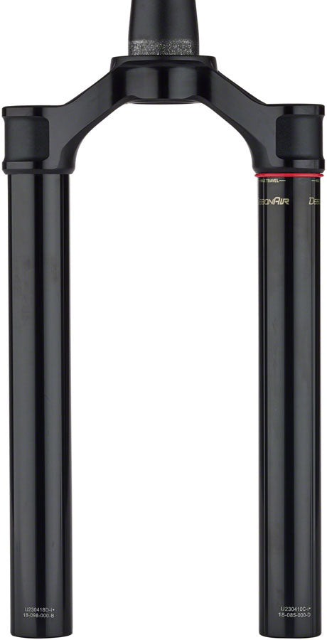 RockShox Crown/Steerer/Uppertube - Debonair 29 Boost 44 Offset Aluminum Taper Black Ano SID SL Ultimate, 35mm, 100-120mm MPN: 11.4018.090.090 UPC: 710845897467 Crown/Steerer/Uppertube Assembly 38mm Crown/Steerer/Upper Tube Assembly