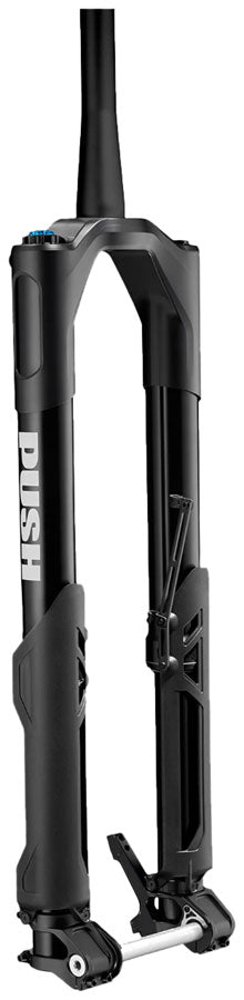 PUSH Industries Nine One V2 Inverted Coil Suspension Fork - 29", 170 mm, 15 x 110mm, 44mm Offset, 55 lb. Spring, MPN: V2-C9.1-170-50-2915-BK UPC: 840031611185 Suspension Fork Nine One V2 Inverted Coil Suspension Fork
