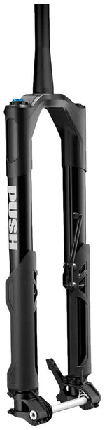 PUSH Industries Nine One V2 Inverted Coil Suspension Fork - 29", 170 mm, 15 x 110mm, 44mm Offset, 55 lb. Spring, MPN: V2-C9.1-170-50-2915-BK UPC: 840031611185 Suspension Fork Nine One V2 Inverted Coil Suspension Fork