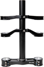 Ohlins DH38 Suspension Fork Crownset - 46mm Offset, Flat and Riser Upper Crowns, Includes Fork Bumpers MPN: 19233-08 UPC: 840153633485 Crown/Steerer/Uppertube Assembly DH38 Suspension Fork Crownset