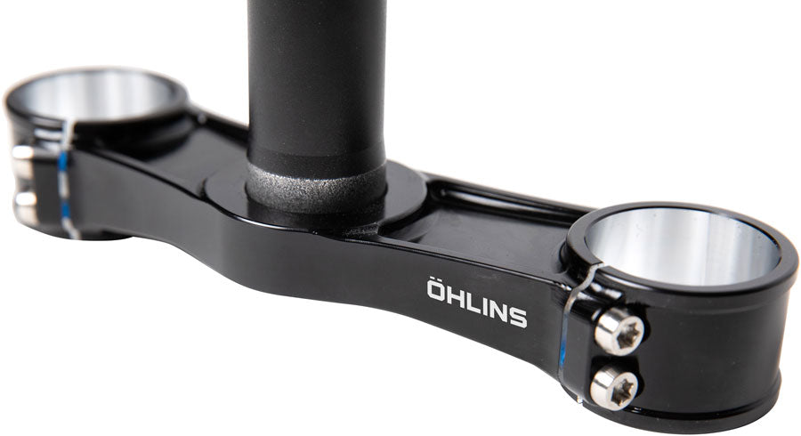 Ohlins DH38 Suspension Fork Crownset - 46mm Offset, Flat and Riser Upper Crowns, Includes Fork Bumpers - Crown/Steerer/Uppertube Assembly - DH38 Suspension Fork Crownset