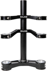 Ohlins DH38 Suspension Fork Crownset - 46mm Offset, Flat and Riser Upper Crowns, Includes Fork Bumpers MPN: 19233-08 UPC: 840153633485 Crown/Steerer/Uppertube Assembly DH38 Suspension Fork Crownset