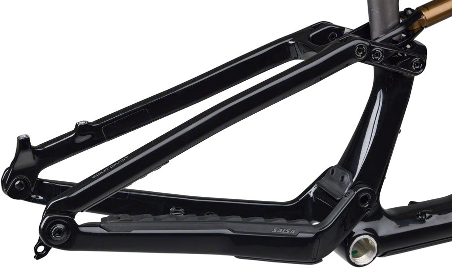 Salsa Blackthorn 145 C Frame - Carbon, Black / Smoke, X-Large - Mountain Frame - Blackthorn 145 C Frameset - Black/Smoke