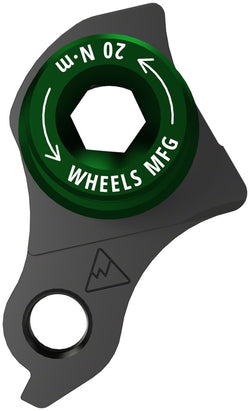 Wheels Manufacturing Universal Derailleur Hanger - 404-9, For Frames designed to accept SRAM UDH, Black/Green - Derailleur Hangers - Universal Derailleur Hanger for SRAM UDH