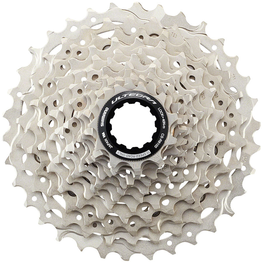 Shimano Ultegra CS-R8100 Cassette - 12-Speed, 11-34t, Silver MPN: ICSR810012134 UPC: 192790894164 Cassettes Ultegra CS-R8100 Series 12-Speed Cassette