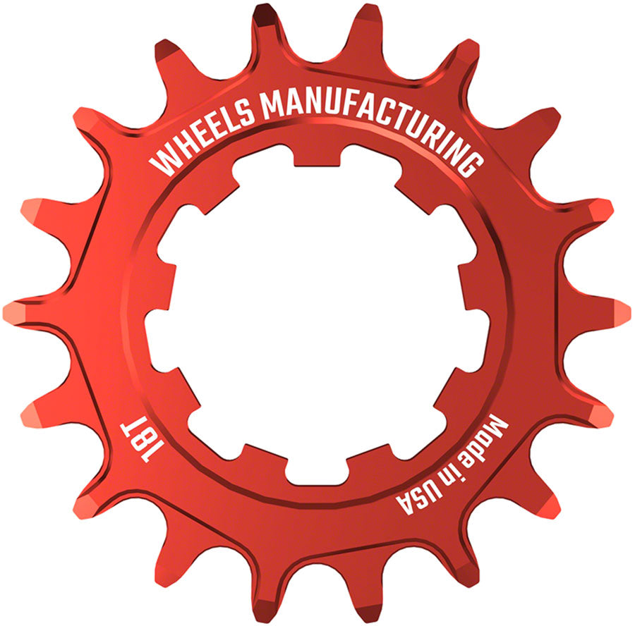 Wheels Manufacturing SOLO-SPEED Cog - 18t, Fits SOLO-SPLINE and SOLO-XD kits, Red MPN: SOLO-XD-18T-2 UPC: 810124711955 Driver and Single Cog Solo-XD and Solo-Spline Cog