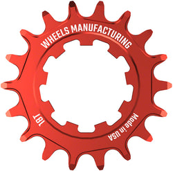 Wheels Manufacturing SOLO-SPEED Cog - 18t, Fits SOLO-SPLINE and SOLO-XD kits, Red MPN: SOLO-XD-18T-2 UPC: 810124711955 Driver and Single Cog Solo-XD and Solo-Spline Cog