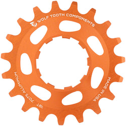 Wolf Tooth Single Speed Aluminum Cog - 19t, Compatible with 3/32" Chains, Orange MPN: AL-SS-ORG-COG19 UPC: 812719025294 Driver and Single Cog Aluminum Single Speed Cog