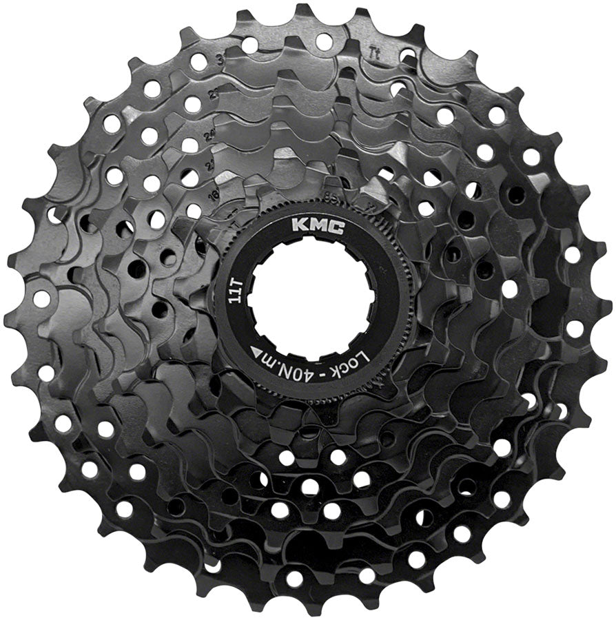 KMC REACT Cassette - 8-Speed, 11-32t, HG Driver Compatible, Black MPN: CSTE00486 UPC: 766759000486 Cassettes REACT 8-Speed HG Cassette