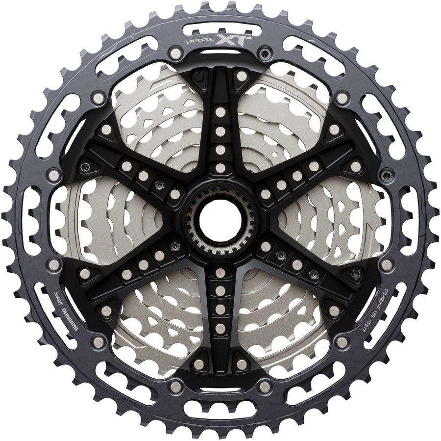 Shimano Deore XT CS-M8200-12 Cassette - 12-Speed, 10-51t, Hyperglide+, Micro Spline, Gray/Silver MPN: ICSM8200051 UPC: 192790305479 Cassettes Deore XT CS-M8200 12-Speed Cassette