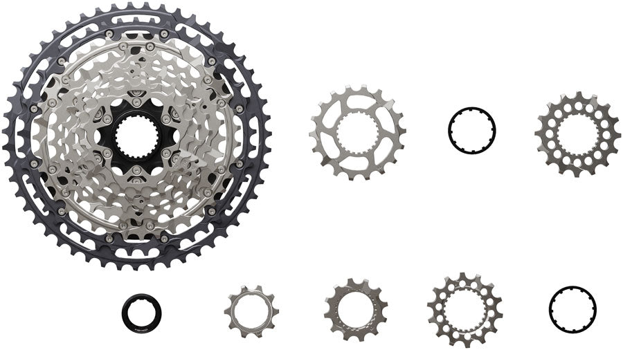 Shimano Deore XT CS-M8200-12 Cassette - 12-Speed, 10-51t, Hyperglide+, Micro Spline, Gray/Silver MPN: ICSM8200051 UPC: 192790305479 Cassettes Deore XT CS-M8200 12-Speed Cassette