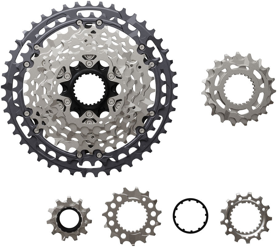 Shimano Deore XT CS-M8200-12 Cassette - 12-Speed, 9-45t, Hyperglide+, Micro Spline, Gray/Silver - Cassettes - Deore XT CS-M8200 12-Speed Cassette
