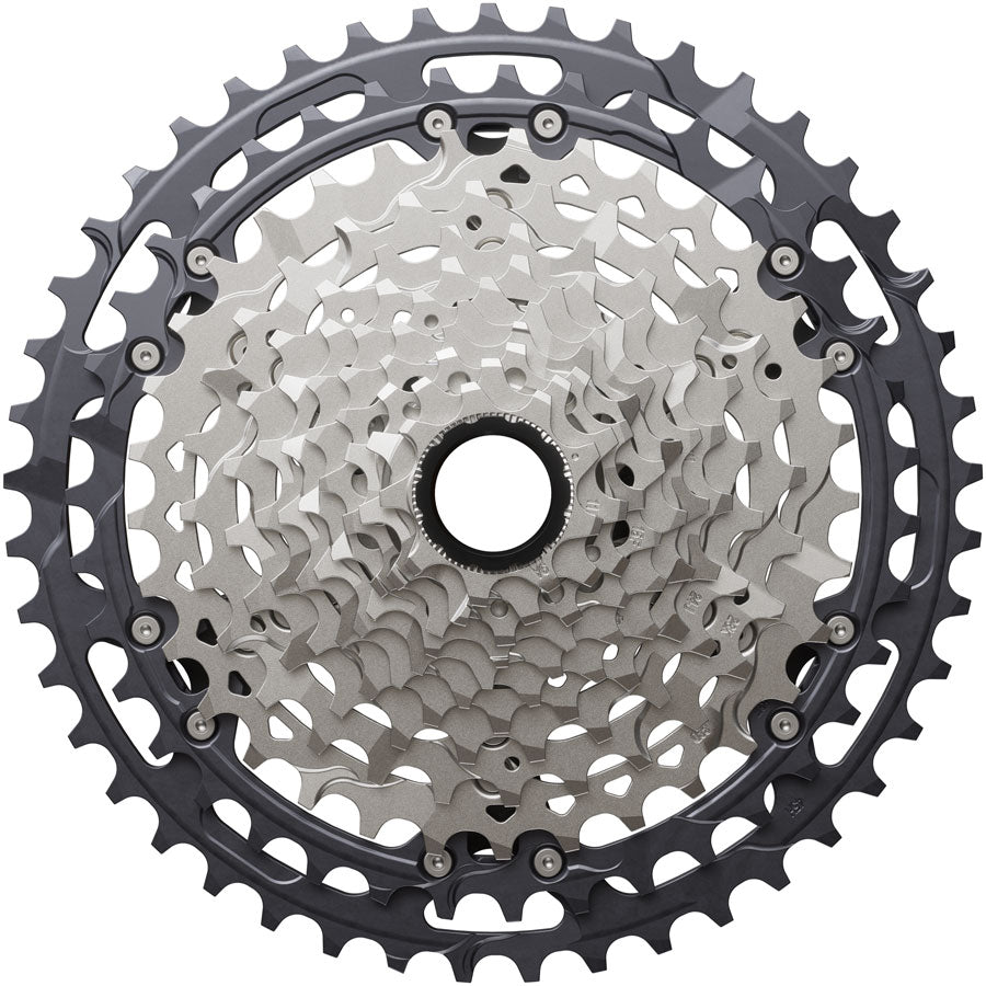 Shimano Deore XT CS-M8200-12 Cassette - 12-Speed, 9-45t, Hyperglide+, Micro Spline, Gray/Silver MPN: ICSM8200945 UPC: 192790305486 Cassettes Deore XT CS-M8200 12-Speed Cassette