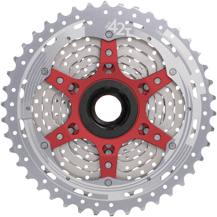 SunRace MX9X Cassette 11 Speed 10 42t Metallic Silver For XD Worldwide Cyclery