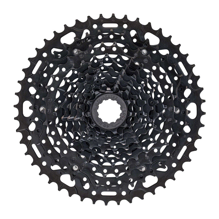 microSHIFT ADVENT X Cassette - 10 Speed, 11-48T, ED Black, Hardened Steel Cogs MPN: CS-H104 11-48 UPC: 657993259573 Cassettes ADVENT X Cassette