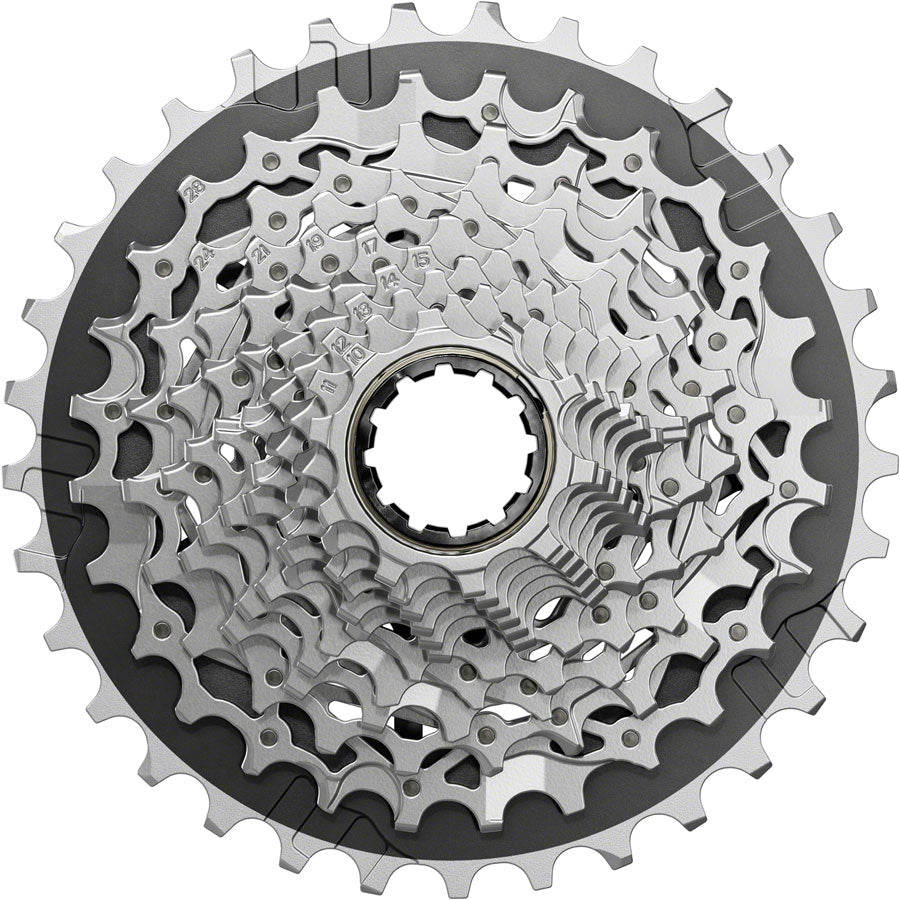 SRAM Force XG-1270 Cassette - 12-Speed, 10-33t, Silver, For XDR Driver Body, E1 MPN: 00.2418.159.002 UPC: 710845915246 Cassettes Force AXS XG-1270 12-Speed Cassette