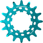 Wheels Manufacturing SOLO HG Cog - 16t, Fits SOLO-HG Kits, Teal MPN: SOLO-HG-16T-5 UPC: 810124713614 Driver and Single Cog Solo-HG Narrow-Wide Single Speed Cog