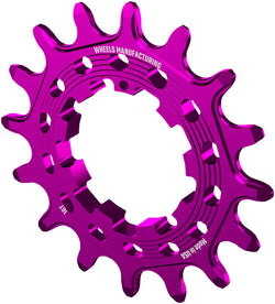 Wheels Manufacturing SOLO HG Cog - 16t, Fits SOLO-HG Kits, Purple - Driver and Single Cog - Solo-HG Narrow-Wide Single Speed Cog