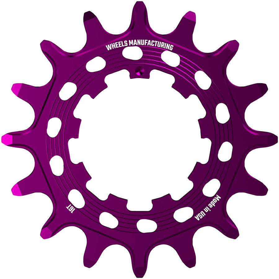 Wheels Manufacturing SOLO HG Cog - 16t, Fits SOLO-HG Kits, Purple MPN: SOLO-HG-16T-7 UPC: 810124713638 Driver and Single Cog Solo-HG Narrow-Wide Single Speed Cog