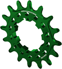Wheels Manufacturing SOLO HG Cog - 16t, Fits SOLO-HG Kits, Green - Driver and Single Cog - Solo-HG Narrow-Wide Single Speed Cog