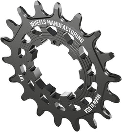 Wheels Manufacturing SOLO HG Cog - 18t, Fits SOLO-HG Kits, Black - Driver and Single Cog - Solo-HG Narrow-Wide Single Speed Cog