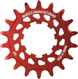 Wheels Manufacturing SOLO HG Cog - 18t, Fits SOLO-HG Kits, Red MPN: SOLO-HG-18T-2 UPC: 810124713669 Driver and Single Cog Solo-HG Narrow-Wide Single Speed Cog