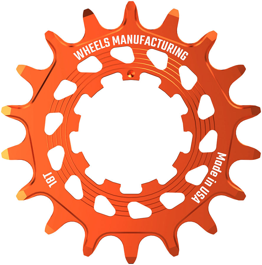 Wheels Manufacturing SOLO HG Cog - 18t, Fits SOLO-HG Kits, Orange