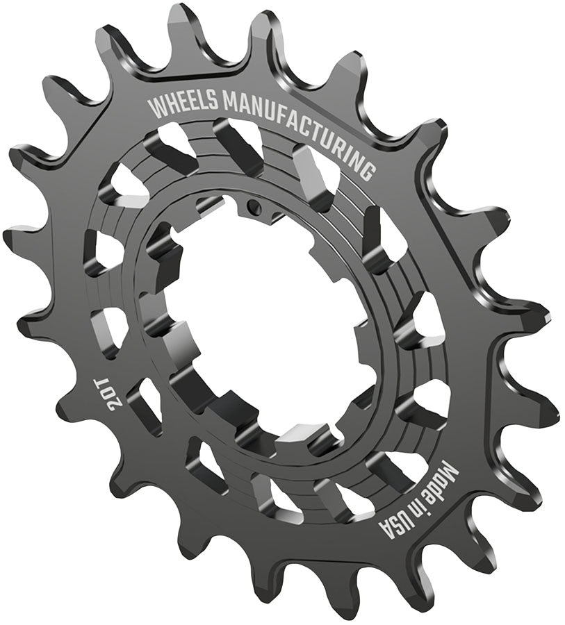 Wheels Manufacturing SOLO HG Cog - 20t, Fits SOLO-HG Kits, Black - Driver and Single Cog - Solo-HG Narrow-Wide Single Speed Cog
