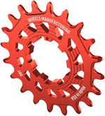 Wheels Manufacturing SOLO HG Cog - 20t, Fits SOLO-HG Kits, Red - Driver and Single Cog - Solo-HG Narrow-Wide Single Speed Cog