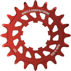Wheels Manufacturing SOLO HG Cog - 20t, Fits SOLO-HG Kits, Red MPN: SOLO-HG-20T-2 UPC: 810124713737 Driver and Single Cog Solo-HG Narrow-Wide Single Speed Cog