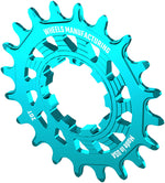 Wheels Manufacturing SOLO HG Cog - 20t, Fits SOLO-HG Kits, Teal - Driver and Single Cog - Solo-HG Narrow-Wide Single Speed Cog
