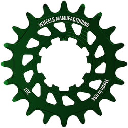 Wheels Manufacturing SOLO HG Cog - 20t, Fits SOLO-HG Kits, Green MPN: SOLO-HG-20T-8 UPC: 810124713782 Driver and Single Cog Solo-HG Narrow-Wide Single Speed Cog