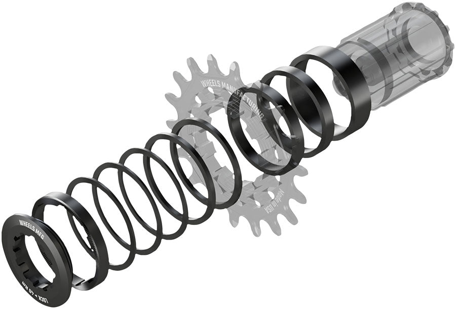 Wheels Manufacturing SOLO-HG Single Speed Conversion Kit - For HG Style Hubs, Black - Single Speed Spacer Kit - Solo-HG Single Speed Conversion Kit