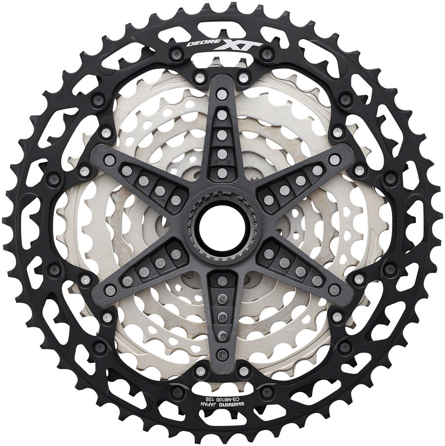 Shimano XT CS-M8100 Cassette - 12-Speed, 10-51t, Silver/Black, Micro Spline - (No Retail Packaging) MPN: KCSM8100051 Cassettes Deore XT CS-M8100 12-Speed Cassette