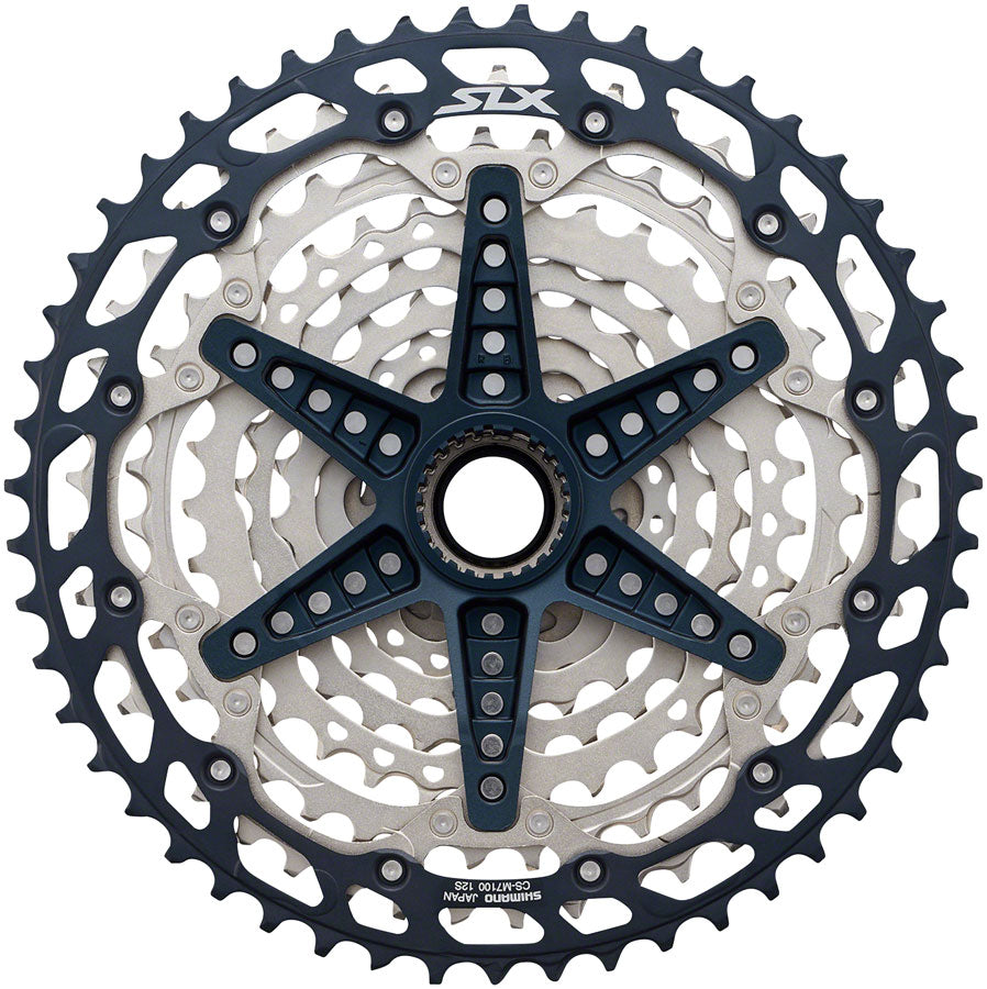 Shimano SLX CS M7100 Cassette 12 Speed 10 45t Silver Black Micro Worldwide Cyclery