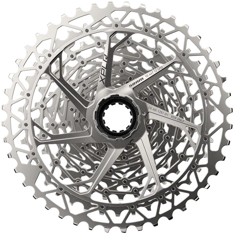 SRAM XPLR XG-1251 Cassette - 12-Speed, 10-44t, Silver, For XDR
