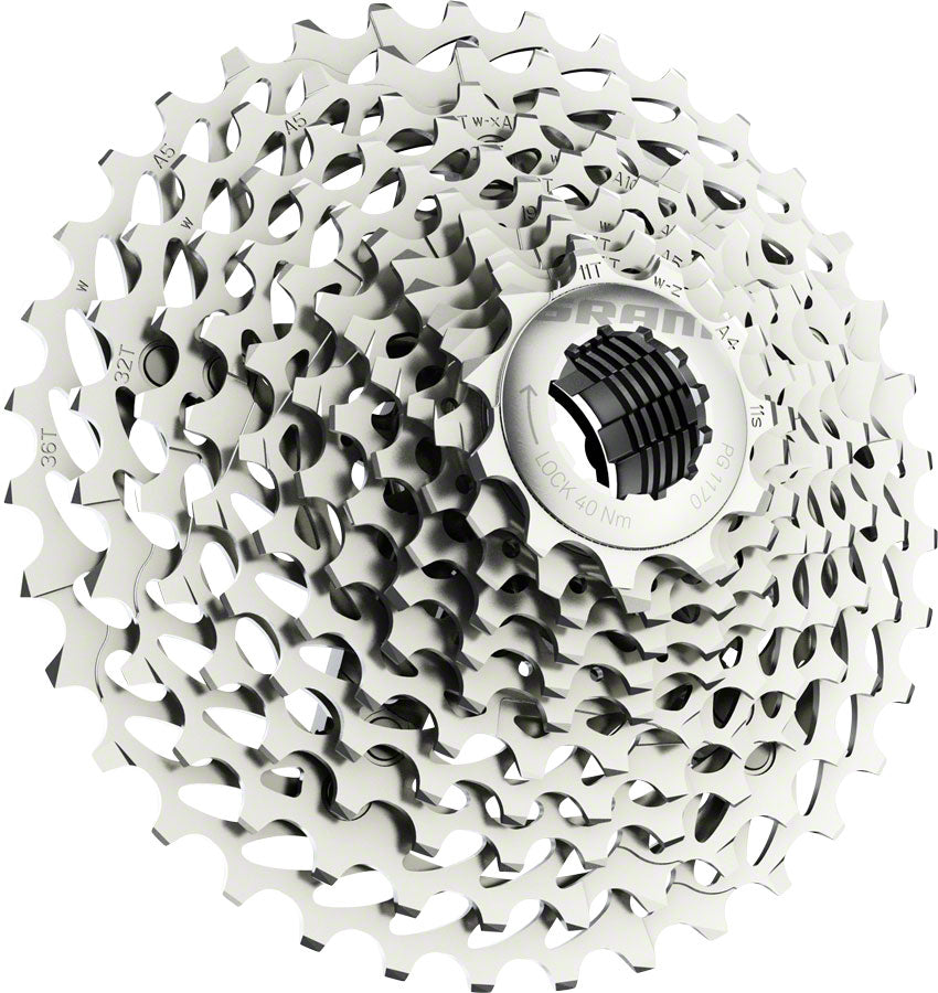 SRAM PG-1170 Cassette - 11 Speed, 11-36t, Silver MPN: 00.2418.042.004 UPC: 710845764349 Cassettes PG-1170 11 Speed Cassette