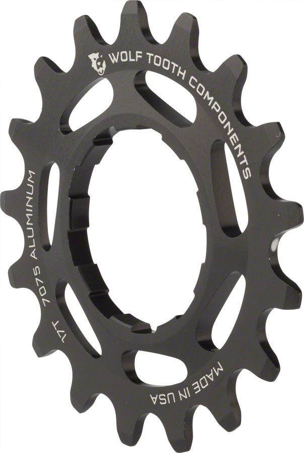 Wolf Tooth Single Speed Aluminum Cog - 17t, Compatible with 3/32" Chains, Black MPN: AL-SS-COG17 UPC: 812719021166 Driver and Single Cog Aluminum Single Speed Cog