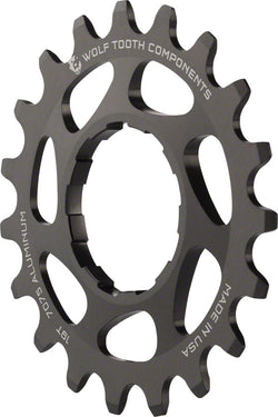 Wolf Tooth Single Speed Aluminum Cog - 19t, Compatible with 3/32" Chains, Black MPN: AL-SS-COG19 UPC: 812719021173 Driver and Single Cog Aluminum Single Speed Cog