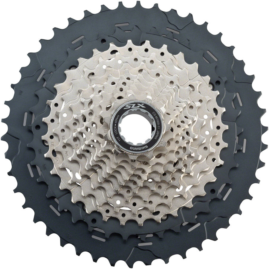 Shimano SLX CS-M7000 Cassette - 11 Speed, 11-46t, Silver/Black MPN: ICSM7000146 UPC: 689228392502 Cassettes SLX CS-M7000 11-Speed Cassette