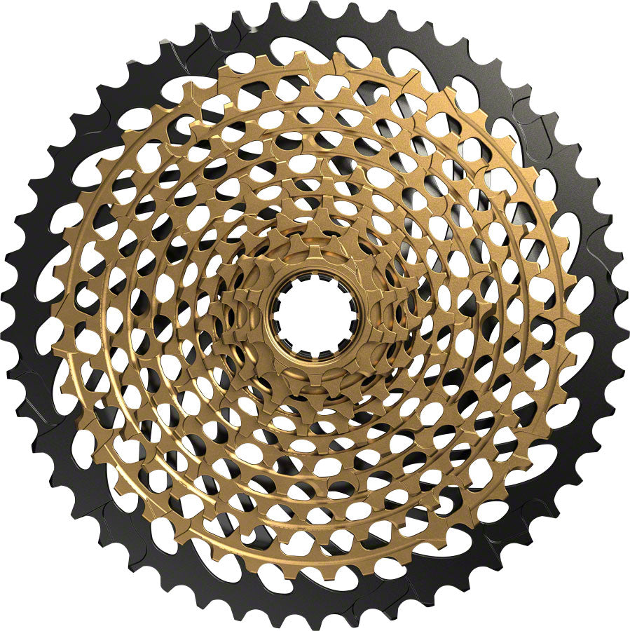 SRAM XX1 Eagle XG-1299 Cassette - 12 Speed, 10-50t, Gold/Black, For XD Driver Body MPN: 00.2418.072.000 UPC: 710845788314 Cassettes XX1 Eagle XG-1299 12-Speed Cassette