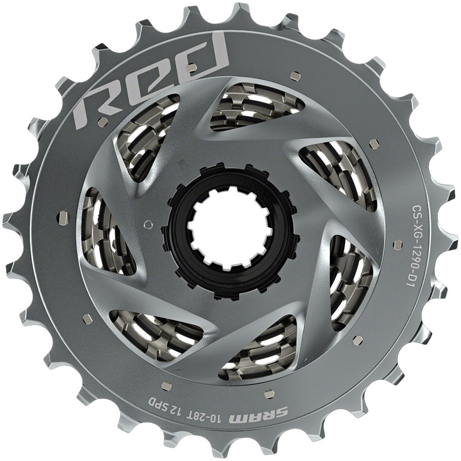 SRAM RED AXS XG-1290 Cassette - 12 Speed, 10-28t, Silver, For XDR Driver  Body, D1