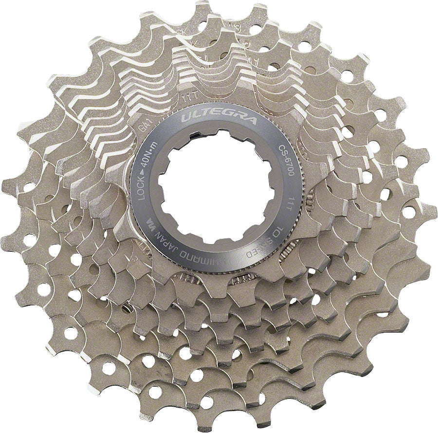 Shimano Ultegra CS-6700 Cassette - 10 Speed, 12-25t, Silver MPN: ICS670010225 UPC: 689228293632 Cassettes Ultegra CS-6700 10 Speed Cassette