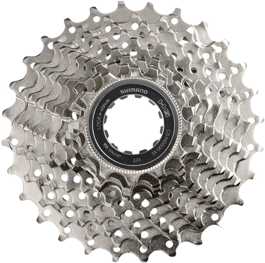 Shimano CS-HG500 Cassette - 10-Speed, 11-25t, Silver Cassettes