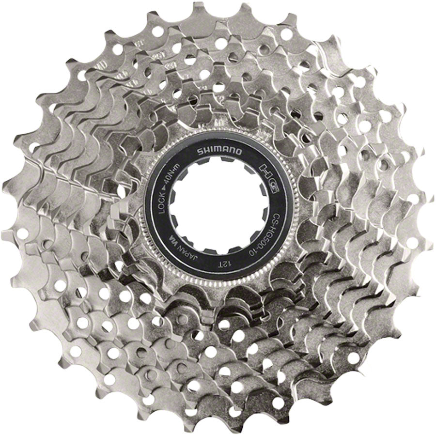 Shimano CS-HG500 Cassette - 10-Speed, 11-32t, Silver MPN: ICSHG50010132 UPC: 689228328204 Cassettes Deore CS-HG500 10-Speed Cassette