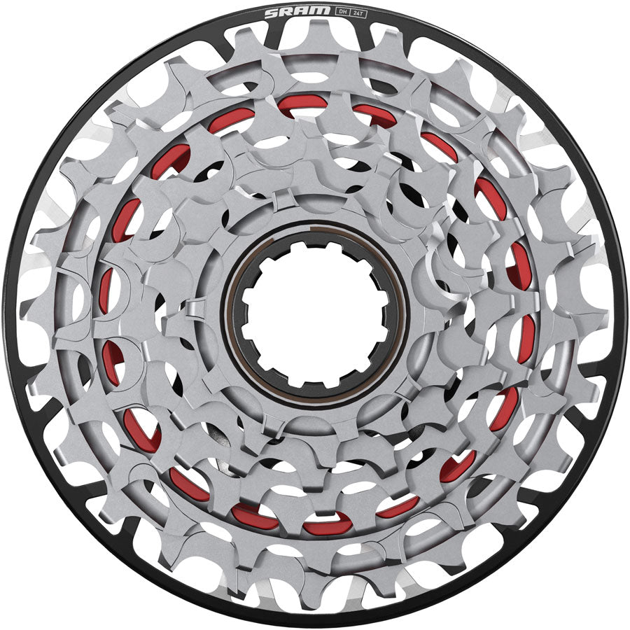 SRAM XX Downhill XS-797 T-Type Cassette - 7-Speed, 10-24t, For XD Driver, Silver MPN: 00.2418.163.000 UPC: 710845928017 Cassettes XX Downhill T-Type XS-797 7-Speed Cassette