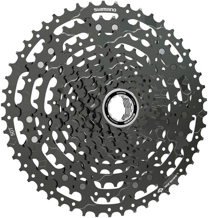 Shimano CUES  CS-LG400-11 Cassette - 11 Speed, 11-50t, LINKGLIDE, Black - Cassettes - CUES CS-LG400 LINKGLIDE Cassette