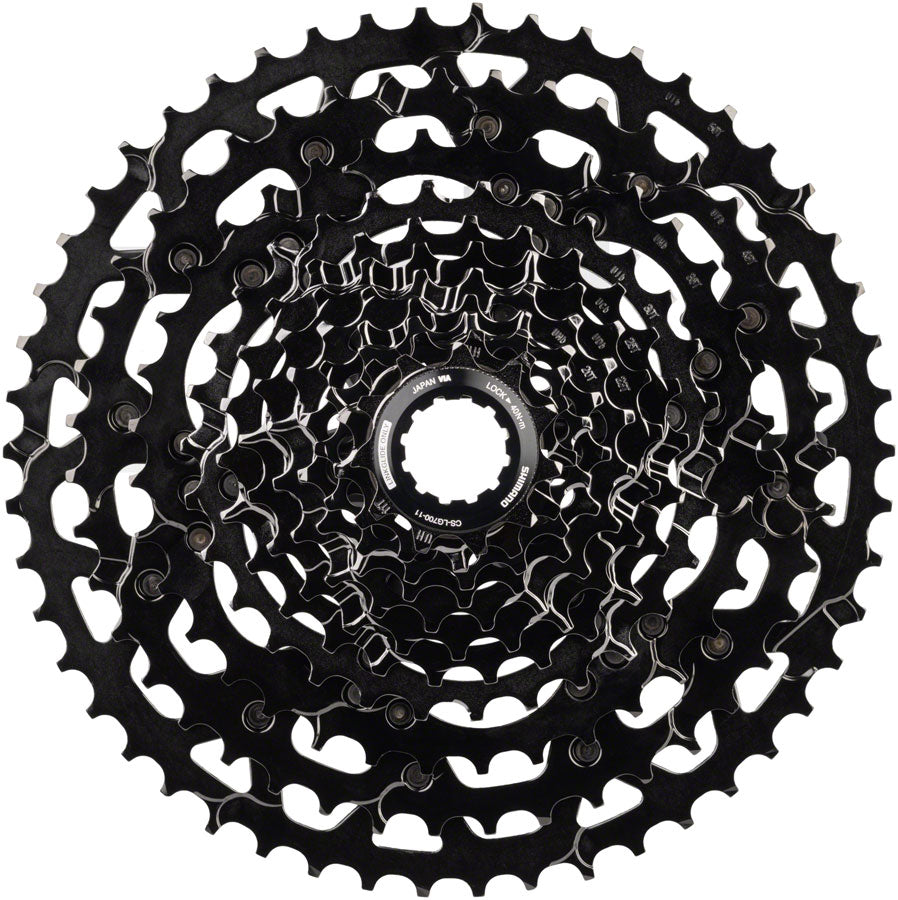 Shimano CUES  CS-LG700-11 Cassette - 11 Speed, 11-50t, LINKGLIDE, Black MPN: ICSLG70011150 UPC: 192790172057 Cassettes CUES CS-LG700 LINKGLIDE Cassette